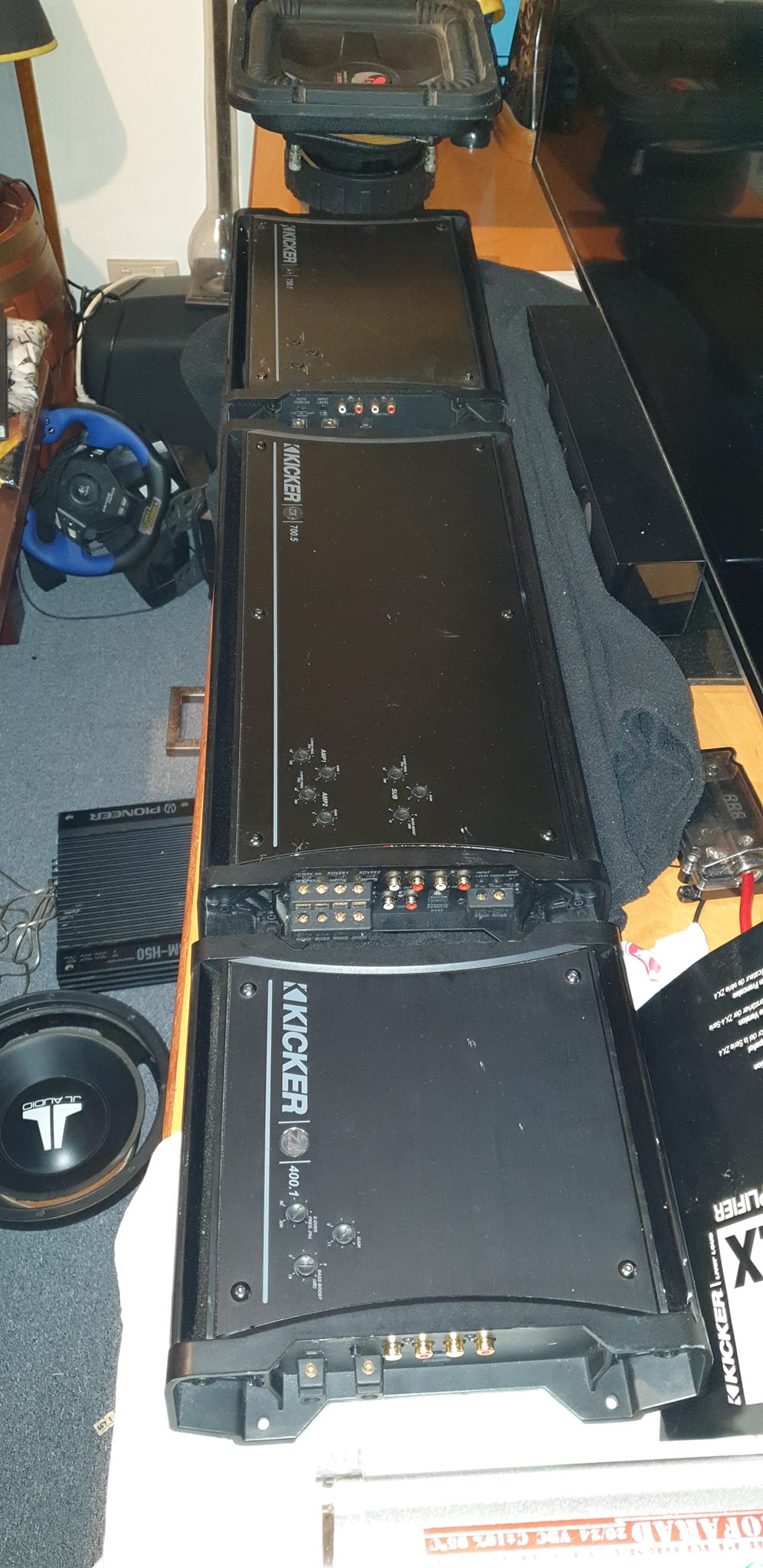 Kicker speaker and amp collection