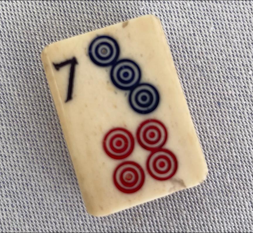 Vintage 1920's Mahjong Replacement Tiles N S E W Bone Bamboo Dovetail