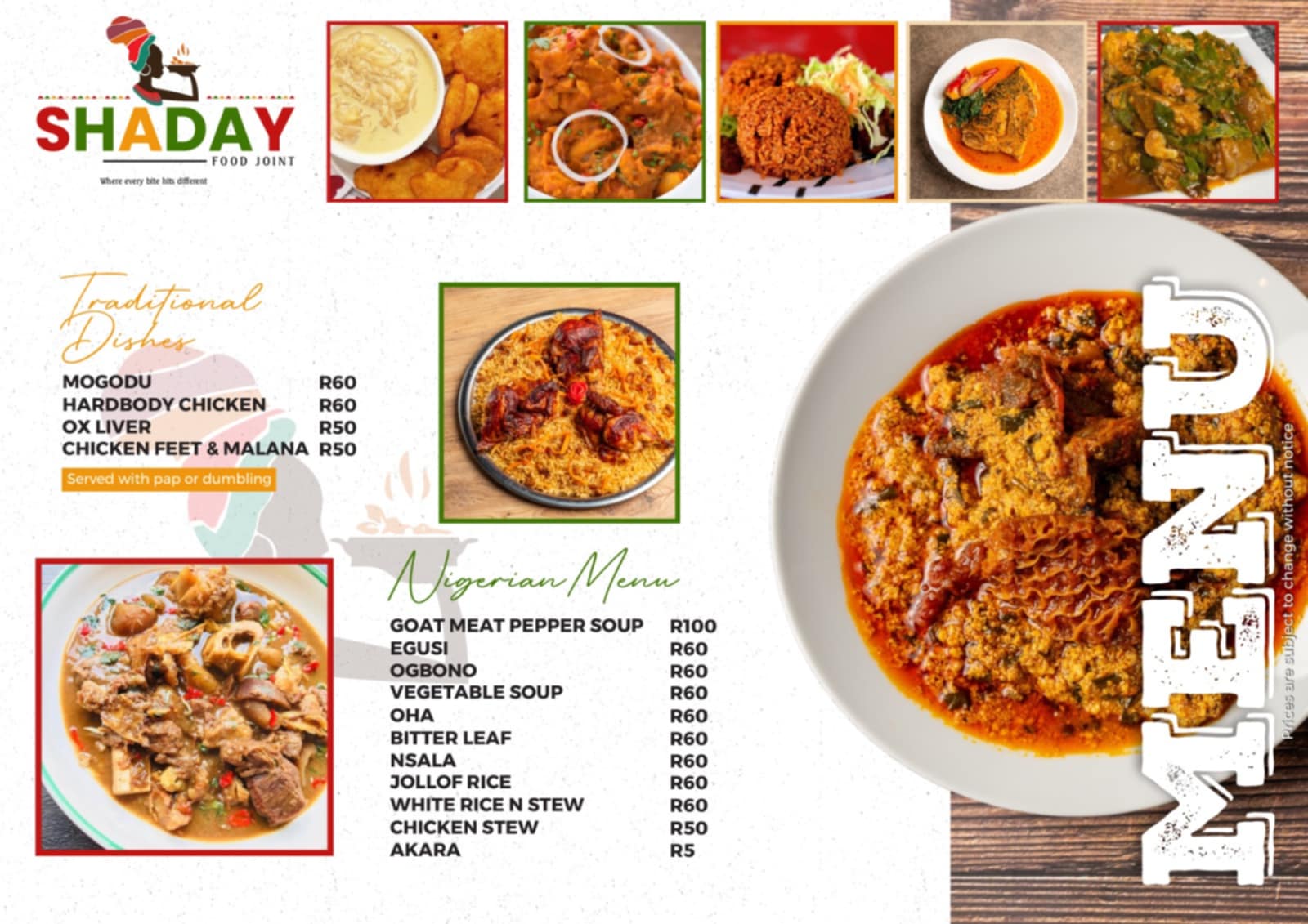 Shaday Food Joint | Boksburg