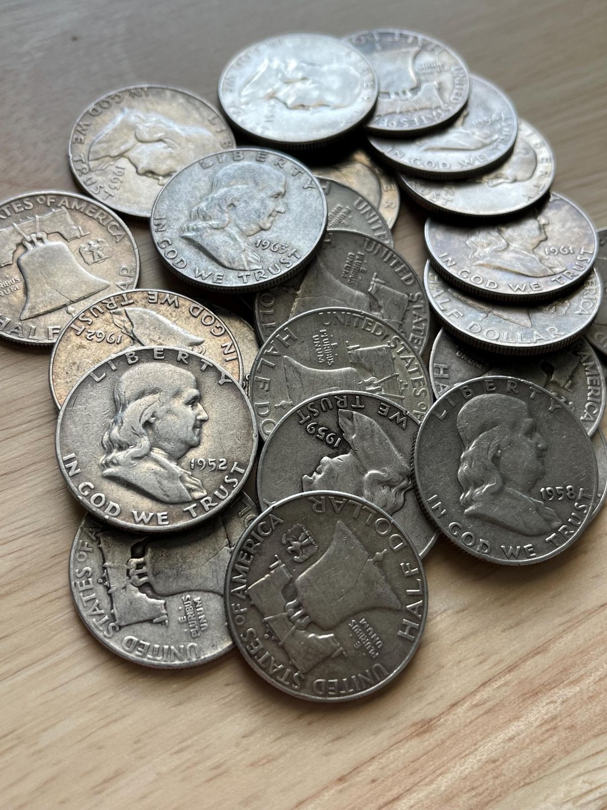 Easy02 - The Benjamin Franklin Half Dollar was minted from 1948 to 1963 ...