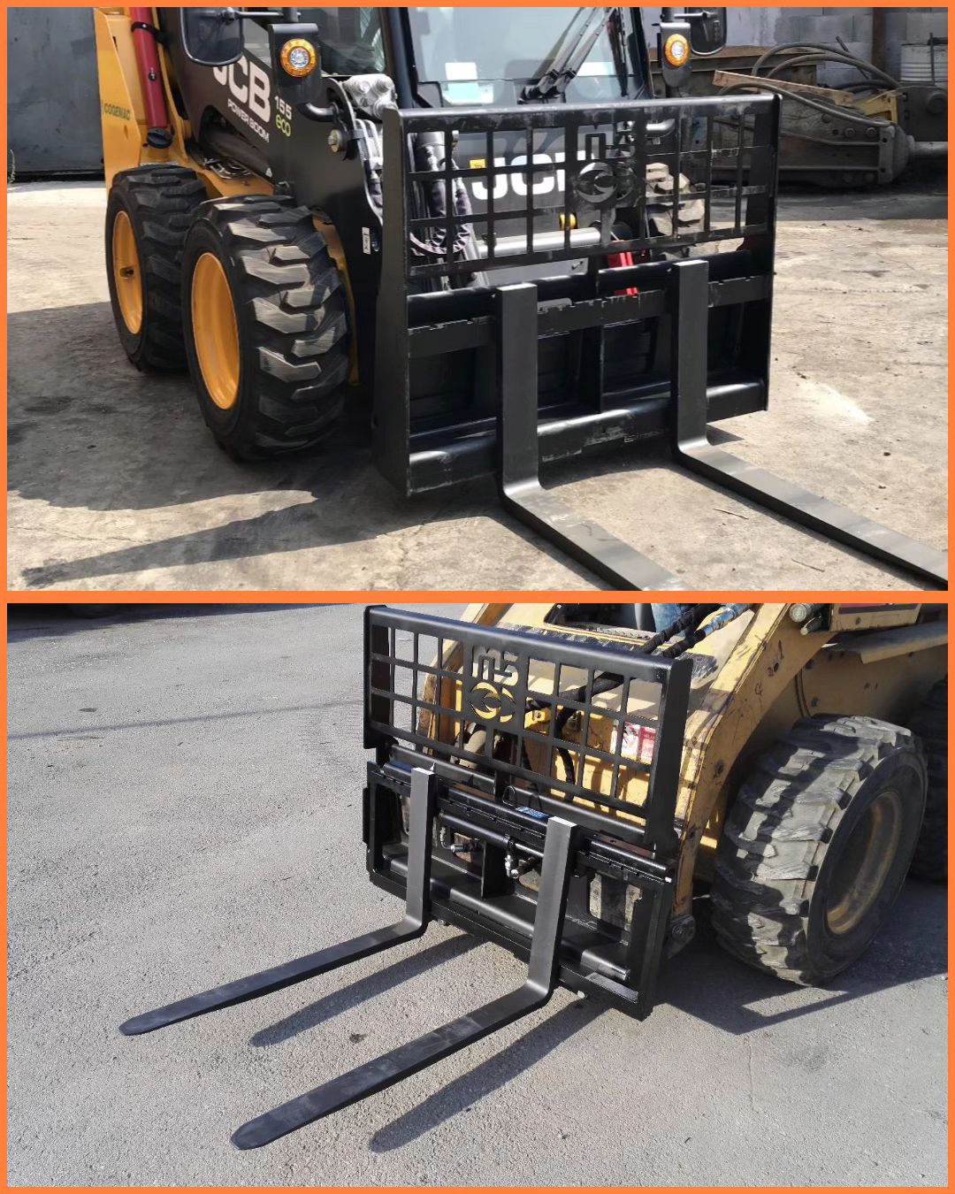 M3 - Fork carriage M3 for skid and backhoe loaders 🚜 Different fork ...