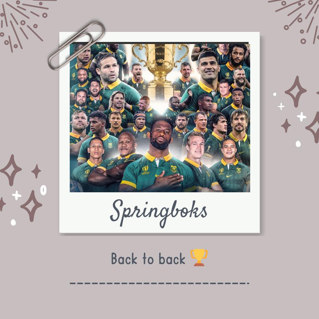 BAM - 🎉🏆 Congratulations to the Springboks on their... | Facebook