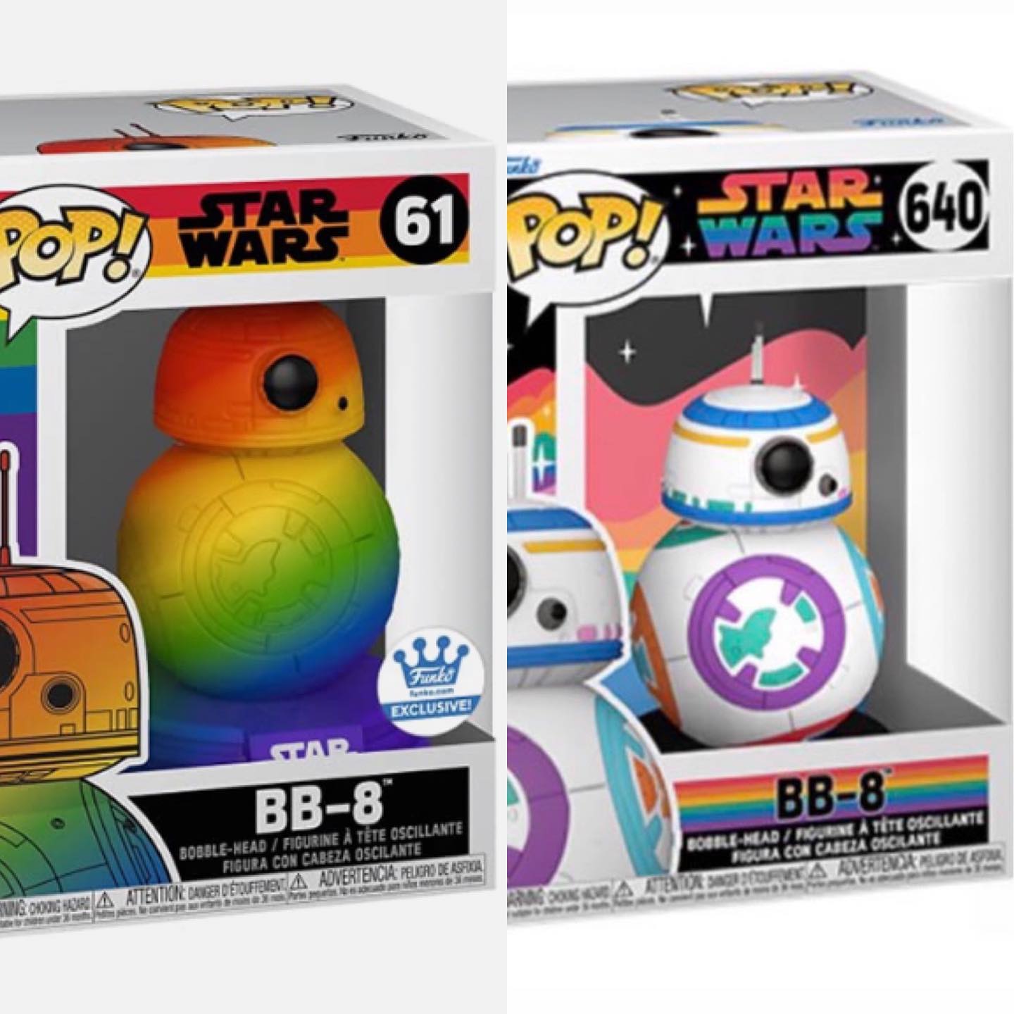 Funko Pop! BB-8 Star Wars Pride 2023 – Figurine Vinyle 9,5 Cm – Collection Officielle – Cadeau Fan