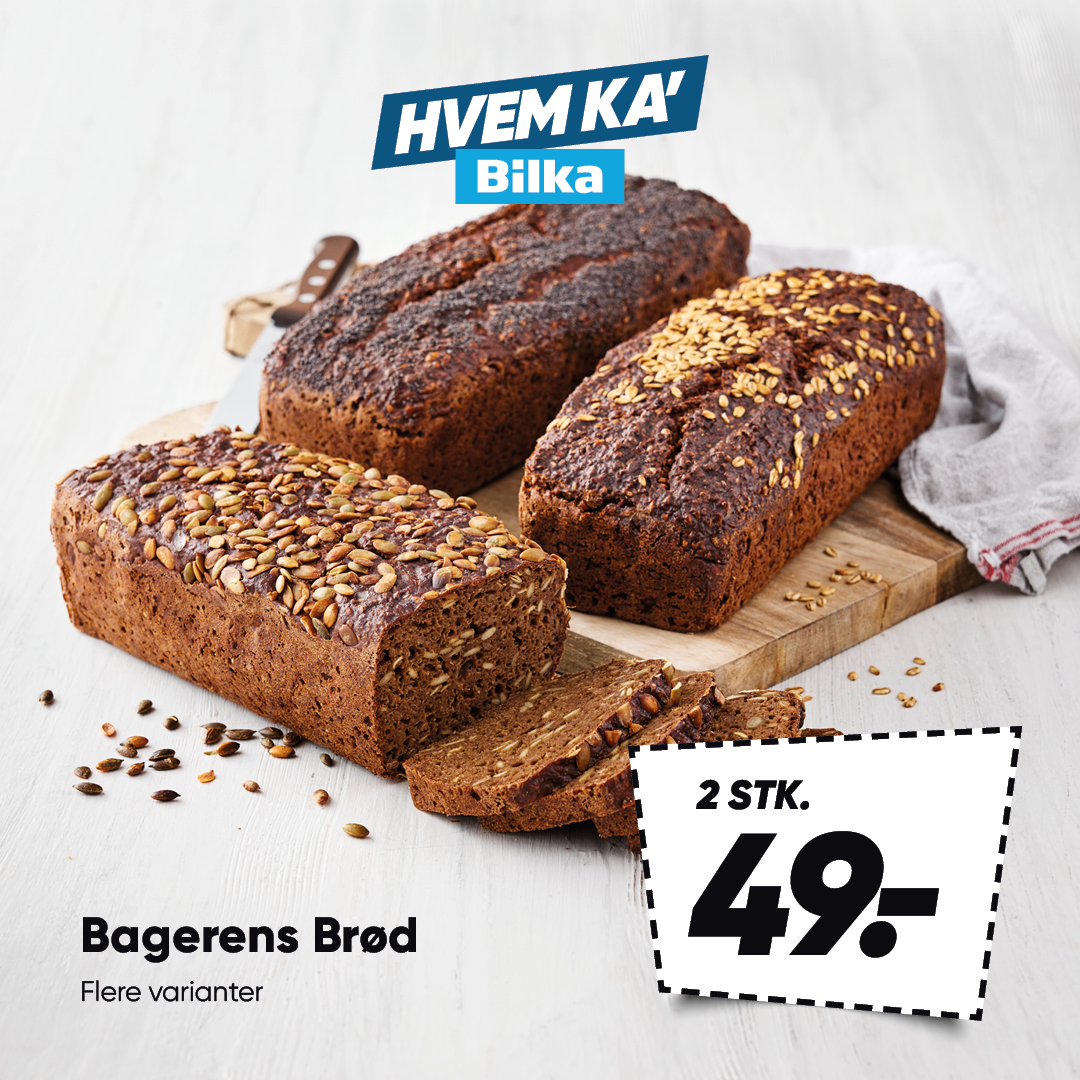 Bilka - 🧡 BAGERENS BRØD – 2 STK. FOR 49,- 🧡 Du kan altid få 2 rugbrød ...