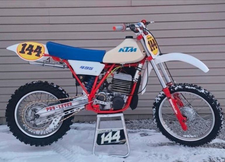 1983 KTM 495MX motocross bike