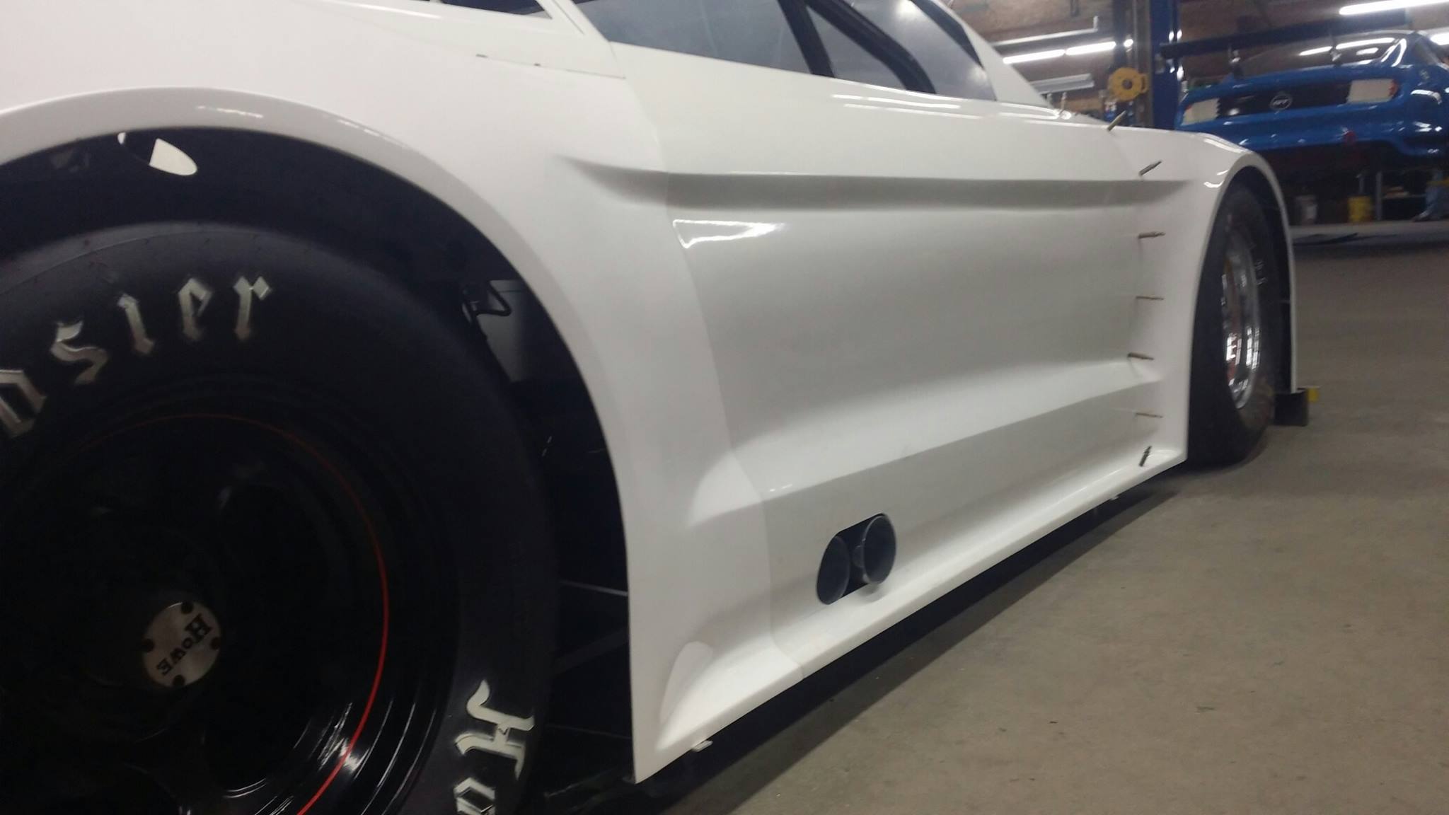 New Gen 6 mustang body being fitted - TA2 Racing Australia