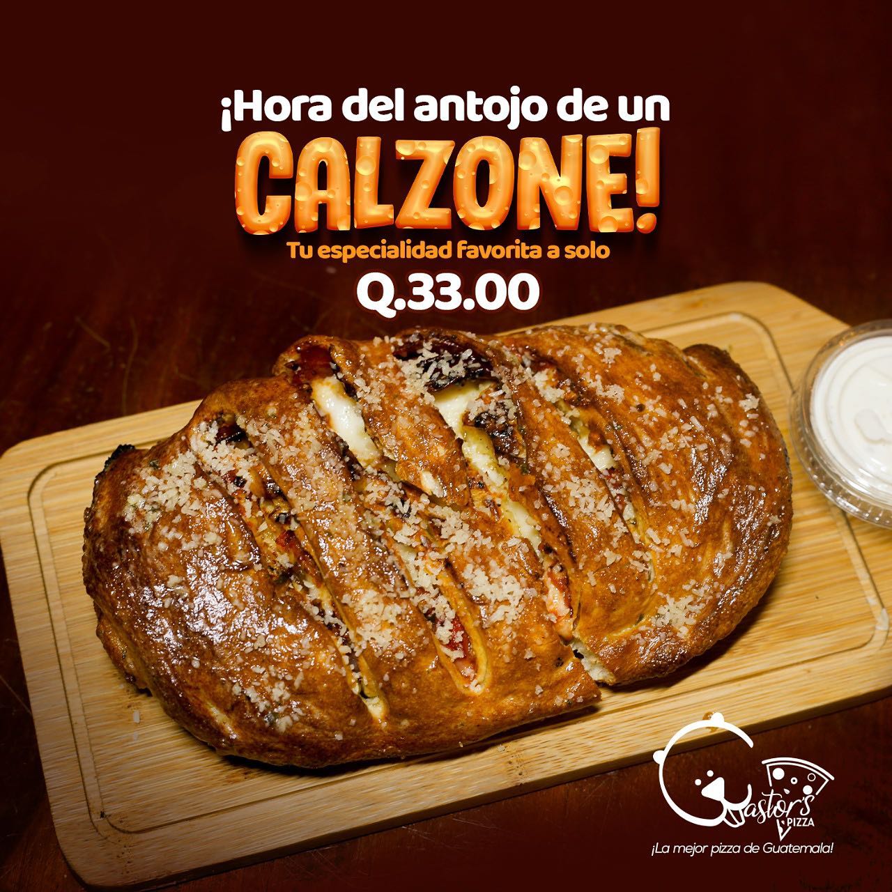 Castor's Pizza GT - Un delicioso calzone a tan solo Q.33.00 + Q.5.00 ...