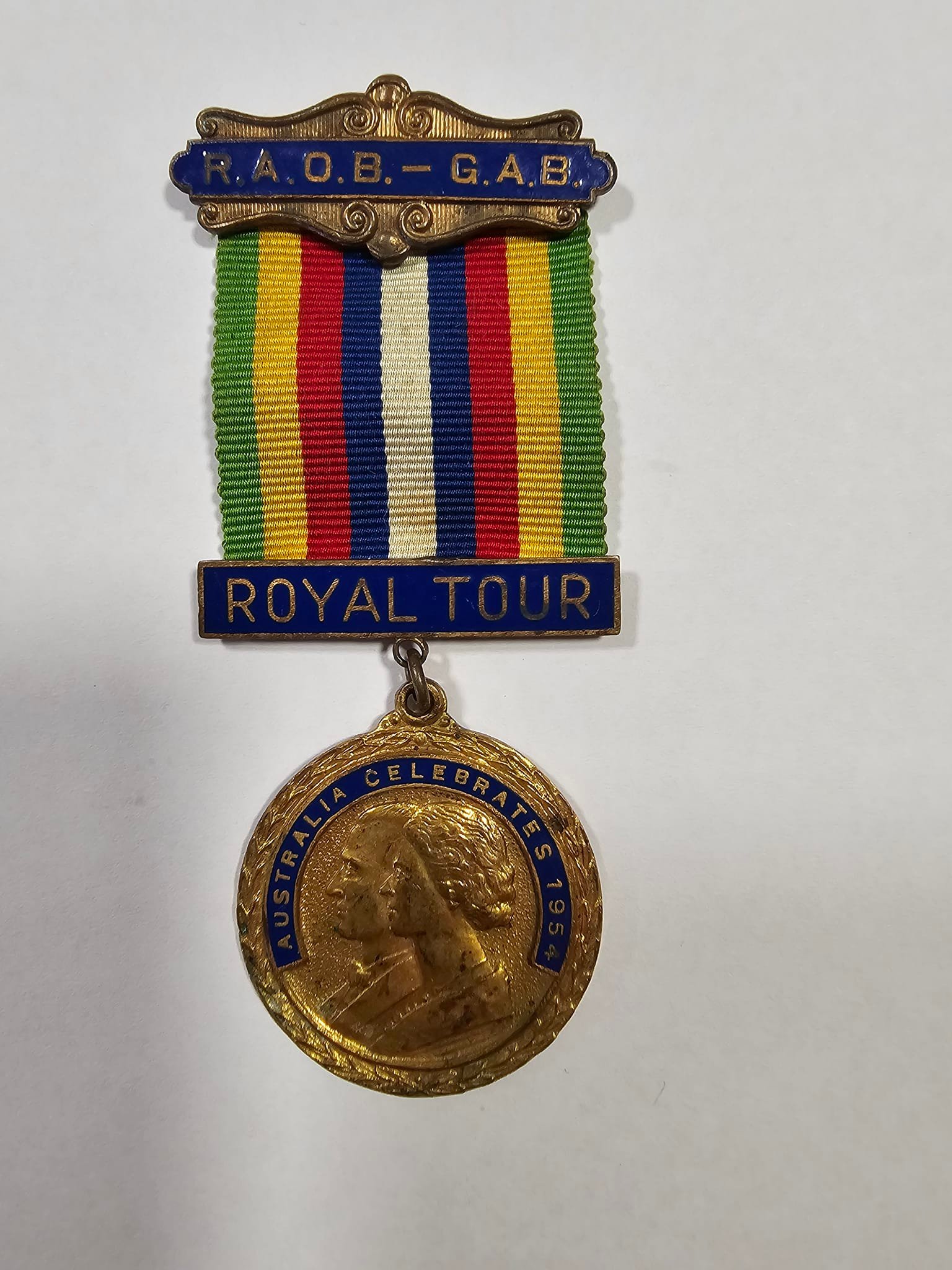 Insigne Rare RAOB (Royal Antediluvian Order Of Buffaloes) Avec Chaîne Yarborough - Vintage, Occasion