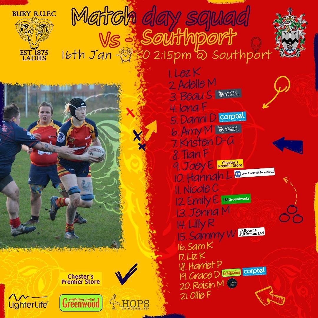 🔵🔴 Bury vs Southport ⚫️🔴... - Bury RUFC Womens & Girls