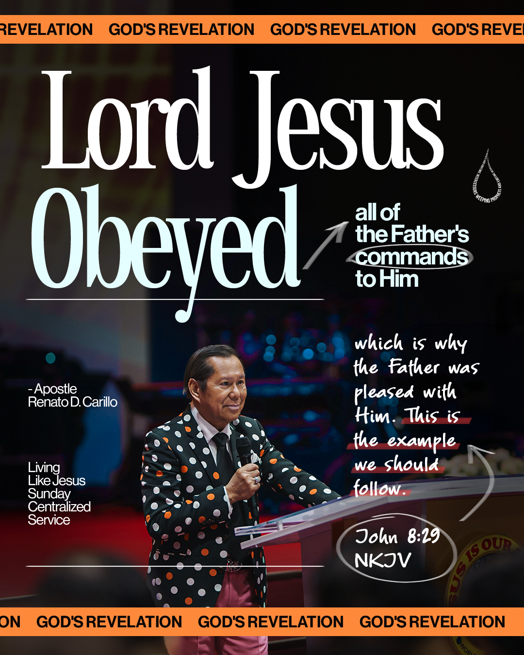 Living - The Lord Jesus obeyed all of the Father's commands to Him ...