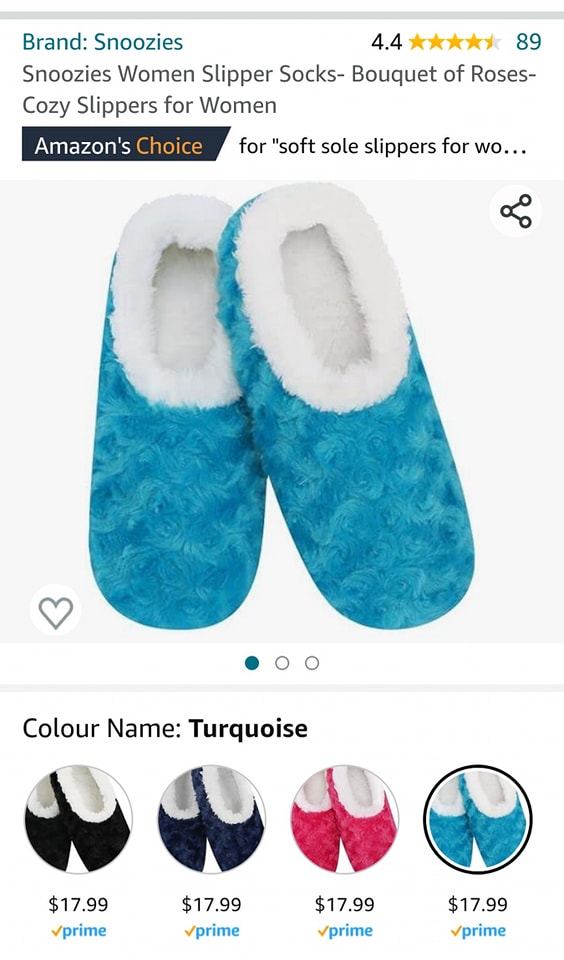 Snoozies Women's Solid Chenille Slippers: Fuzzy Slipper Socks With Non-Skid Soles, Multiple Colors & Sizes (S-XL), Machine Washable