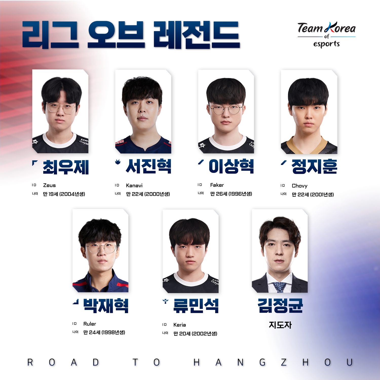 MGN Esports - Đội hình tham gia Asiad 19 của đội tuyển Hàn... | Facebook