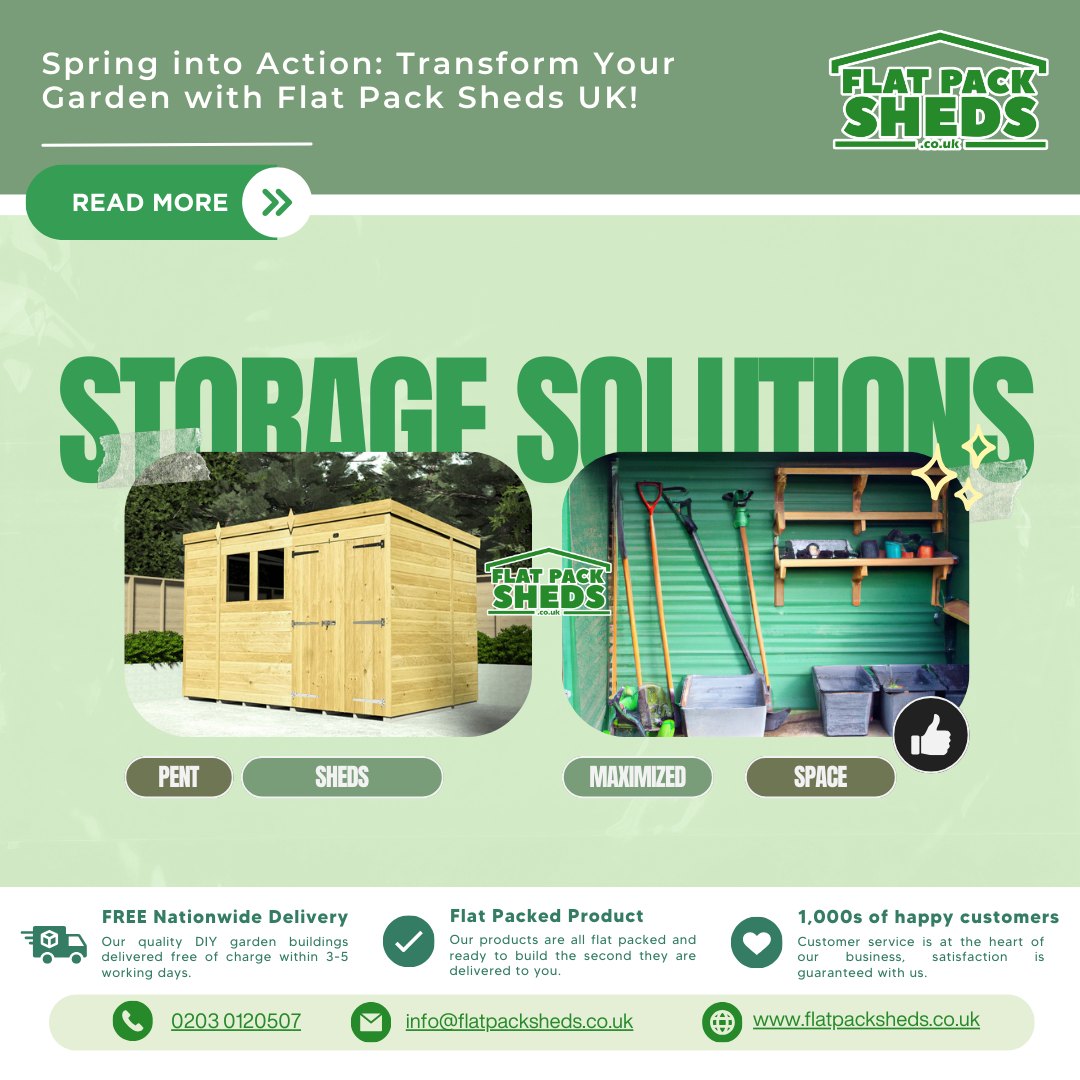 Flat Pack Sheds - 🌱🔧 Get ready for spring with our...