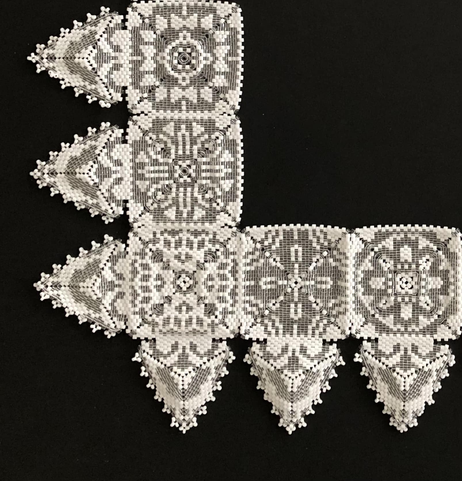 Lacis or filet lace designs from the 16th century