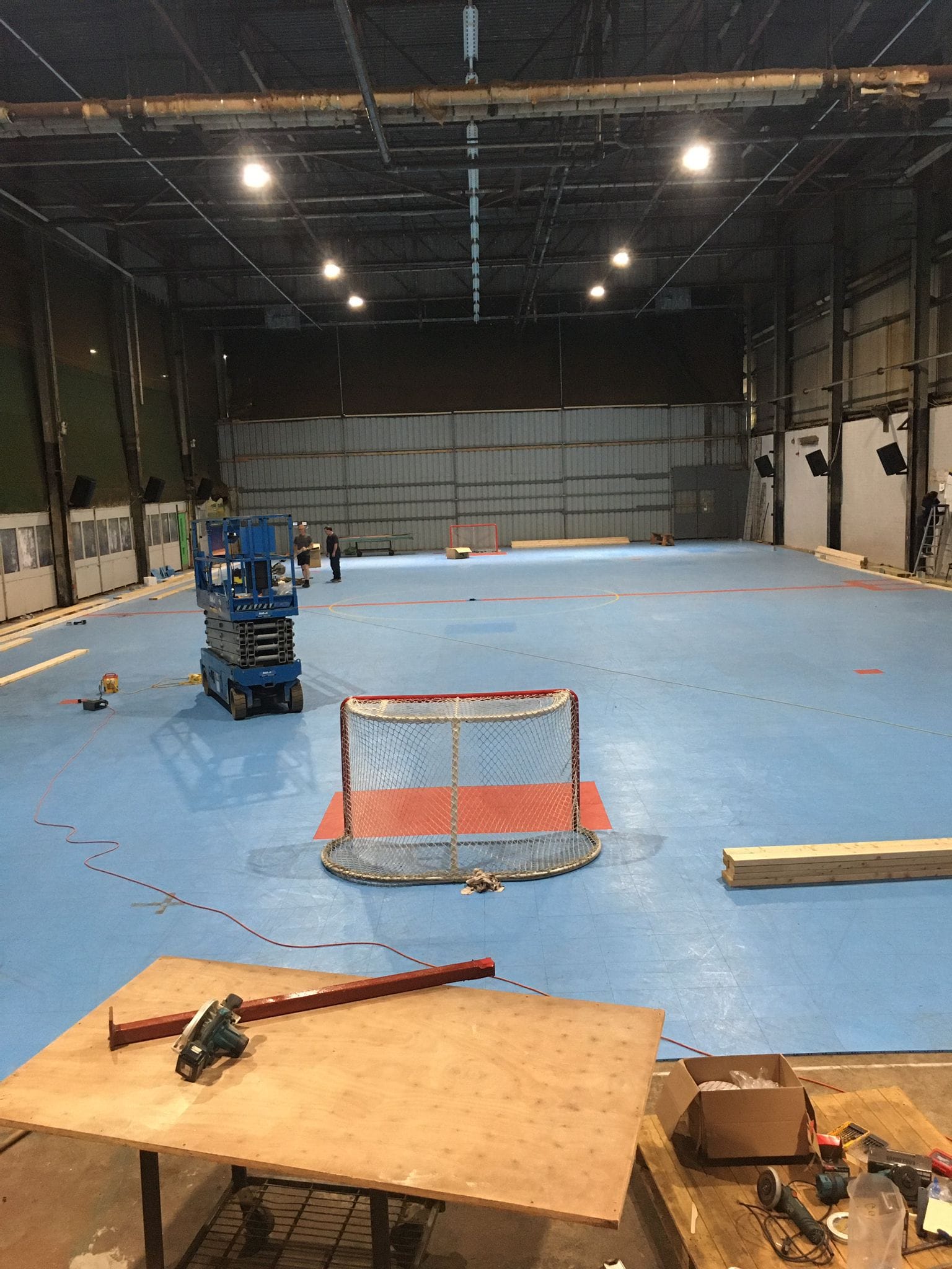 The floor is down, the... - Bangor Chiefs Inline Hockey Club