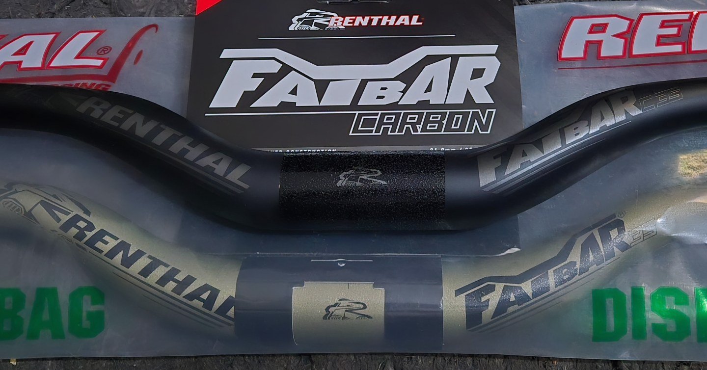 Renthal fatbar carbon and aluminium v3 in black and gold, in stock 