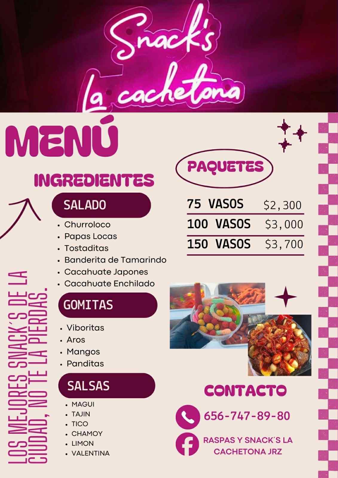 Raspas y Snacks La Cachetona Jrz | Ciudad Juárez