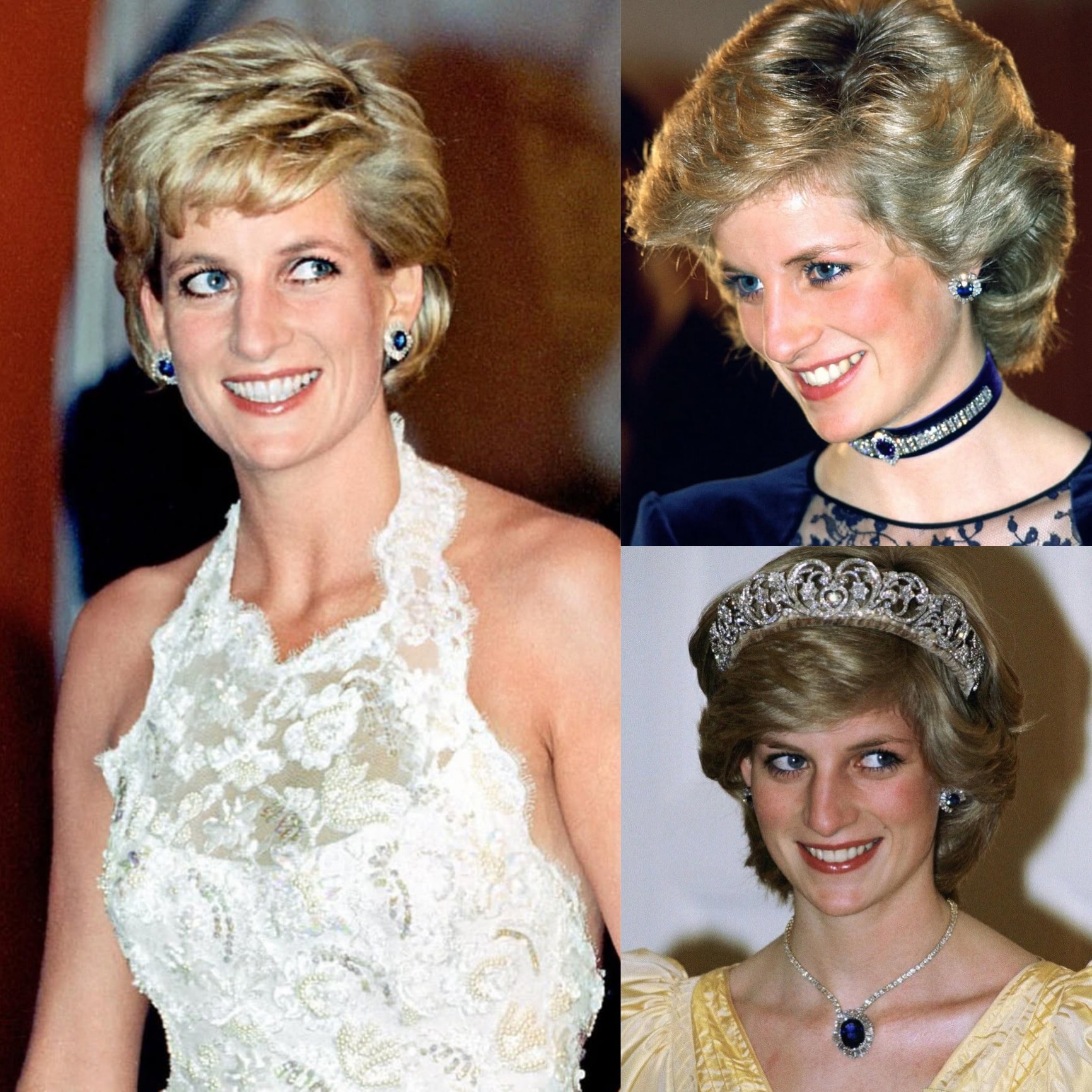 World - These diamond and sapphire earrings were part of a suite of ...