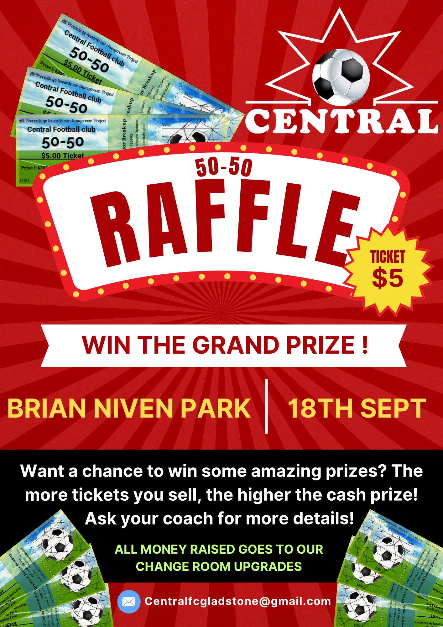 Central - 🎟️ CENTRAL FC 50/50 RAFFLE IS NOW LIVE! 🎟️ We’re kicking off ...