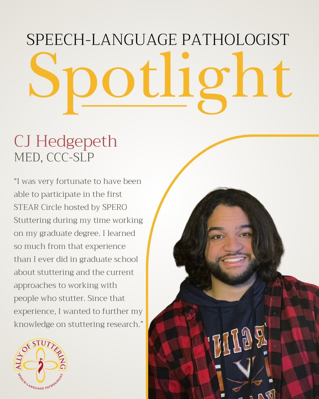 Spero - Meet CJ Hedgepeth, MEd, CCC-SLP! We asked how CJ became ...