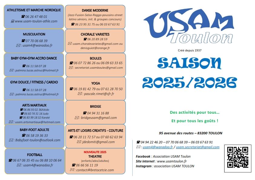 Association - 💣🎉 Flyer Multi-Activités USAM TOULON 🎉💣 🌟 Nos activités ...