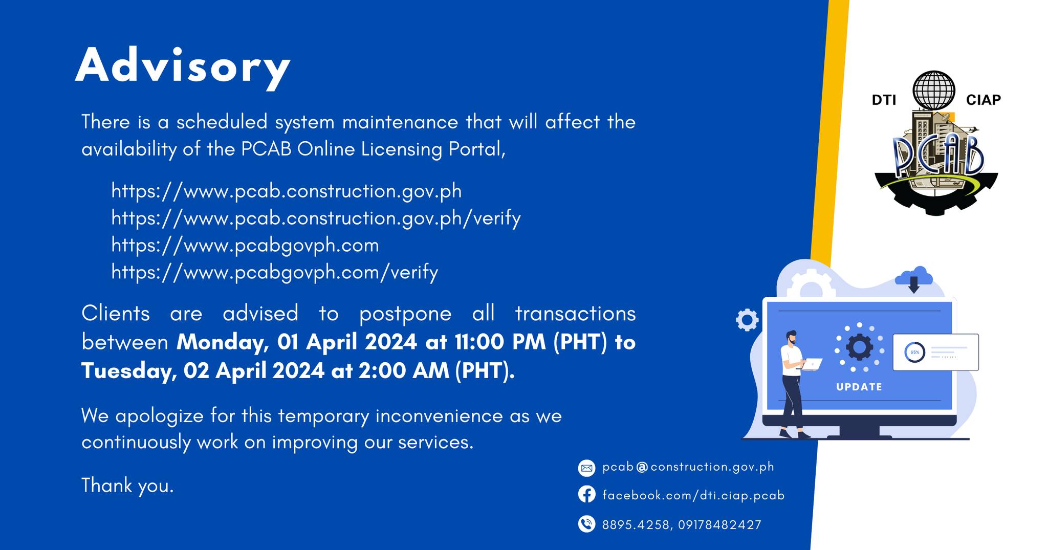 Advisor... - Philippine Contractors Accreditation Board - PCAB | Facebook