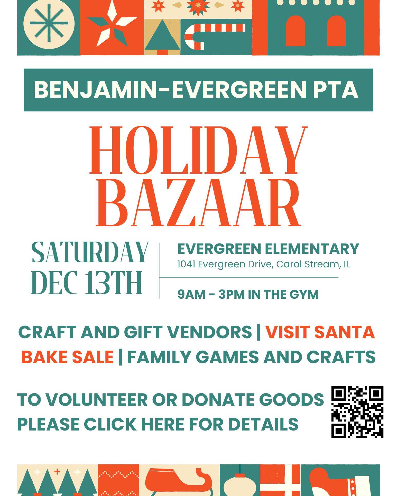 Benjamin - 🎄Holiday Bazaar Helpers Needed! 🎄 Our Benjamin-Evergreen PTA ...