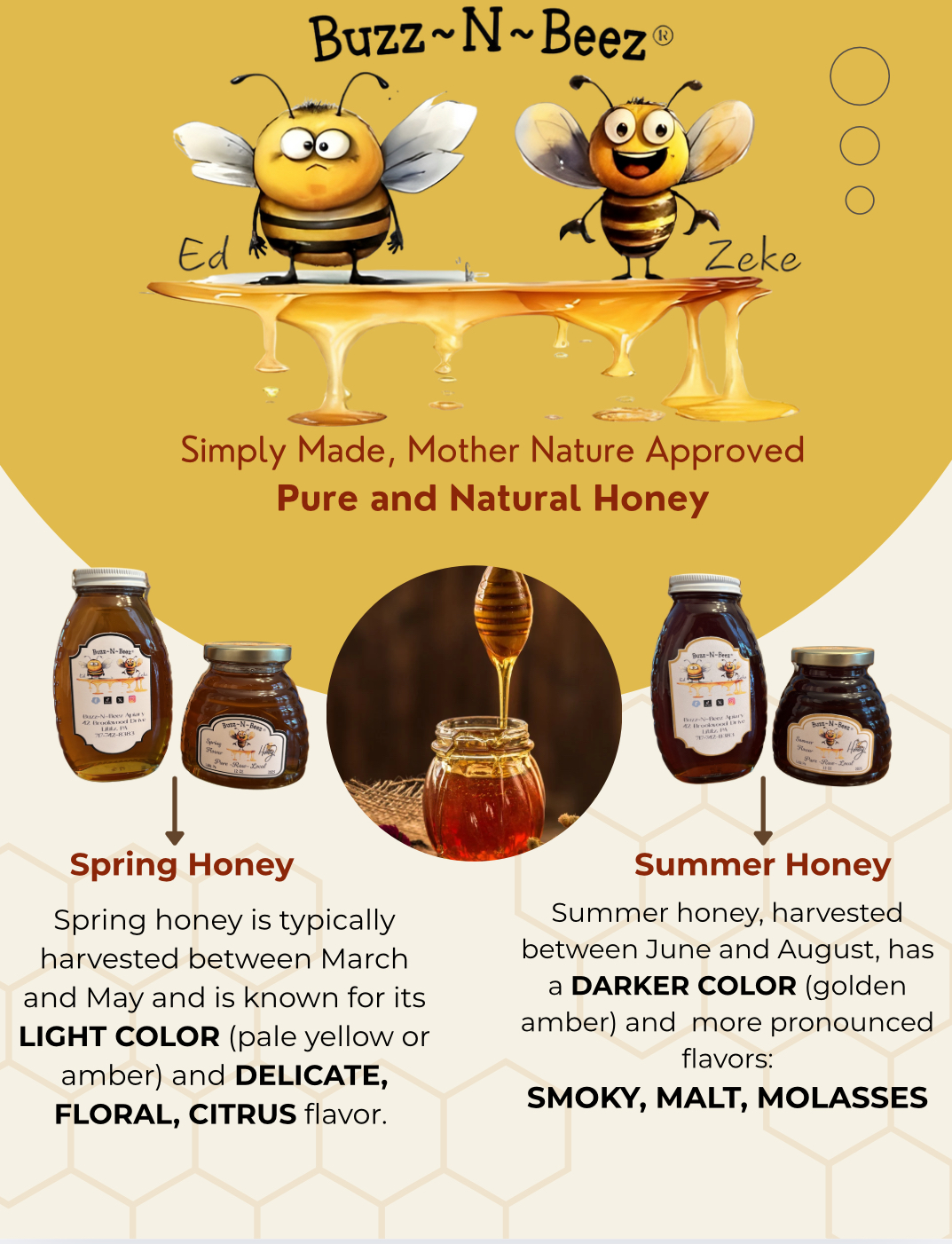 Buzz N Beez's local honey stand in Lititz, PA