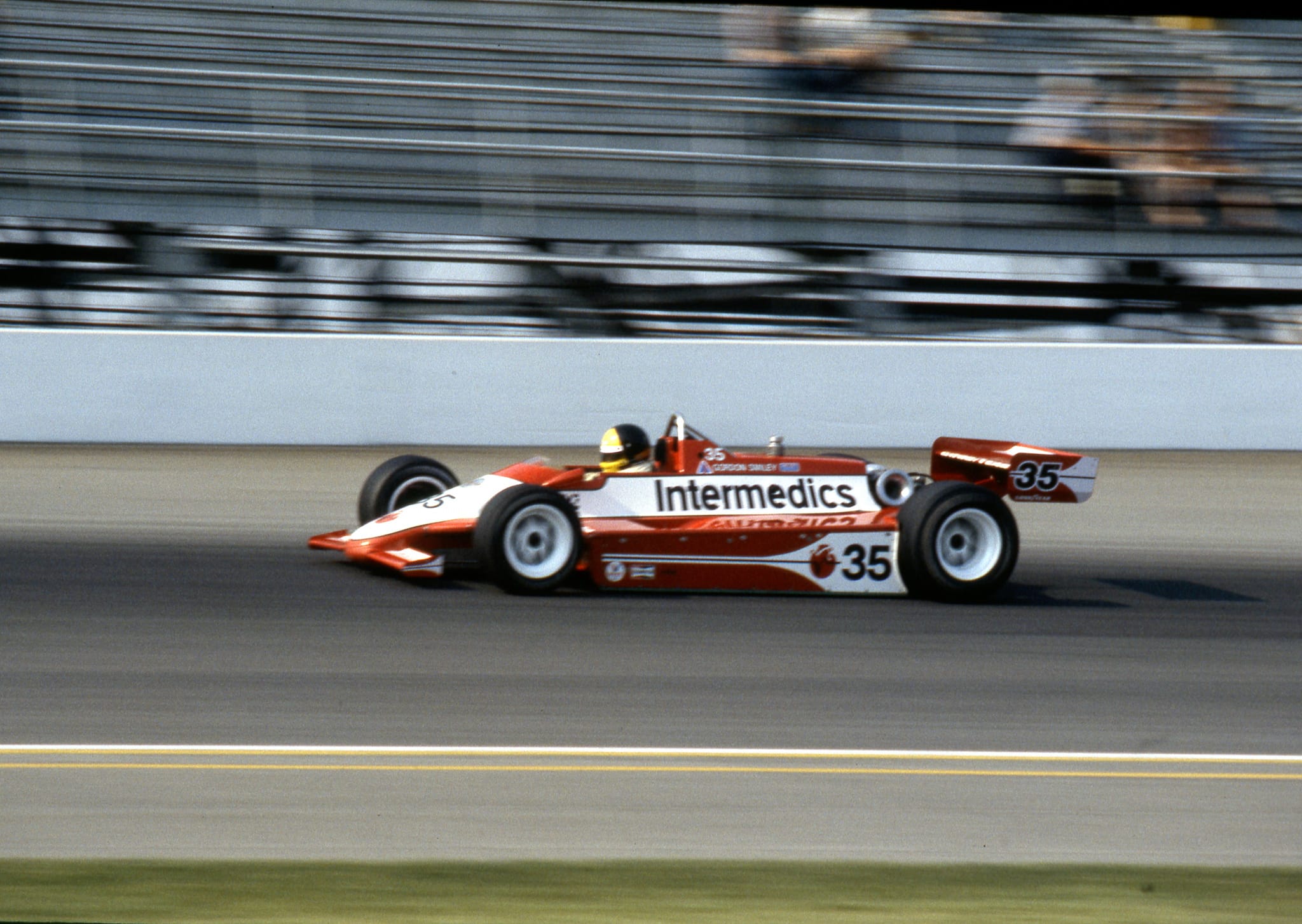 1982 Indianapolis 500. Gordon Smiley in his #35 Intermedics