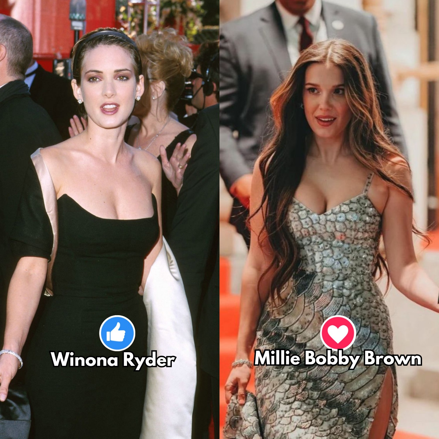 millie bobby brown beetlejuice inspired dress Winona Ryder 👍// Brown❤️ Icons of Stranger Things Across Generations Winona Ryder Winona Ryder is a legendary actress celebrated for her versatile performances in classics like Beetlejuice, Edward Scissorhands, and Size:Us Size 12 Sparkly bridesmaid dresses Sky Blue Ruffles Wedding