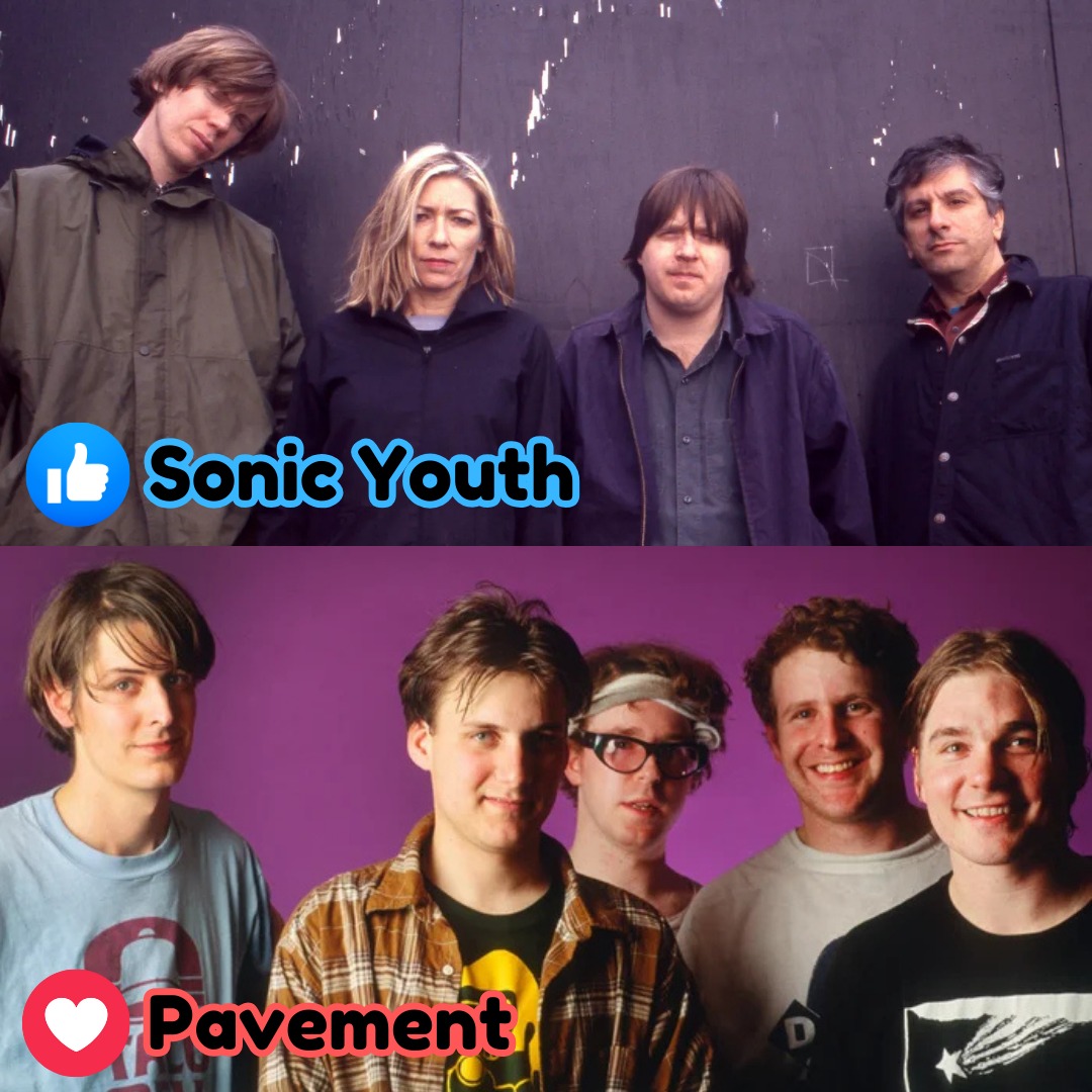 👍 The Smashing Pumpkins / ❤️ Weezer / 😍 Pixies / 🔥 Sonic