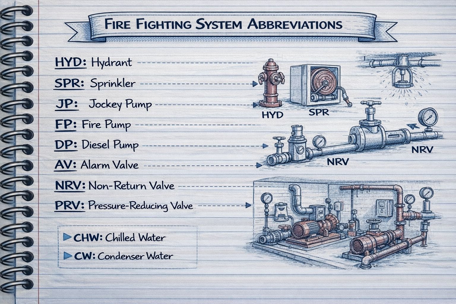 Fire-fighting - Fire Fighting system Abbreviations ‼️ . . #Fire # ...