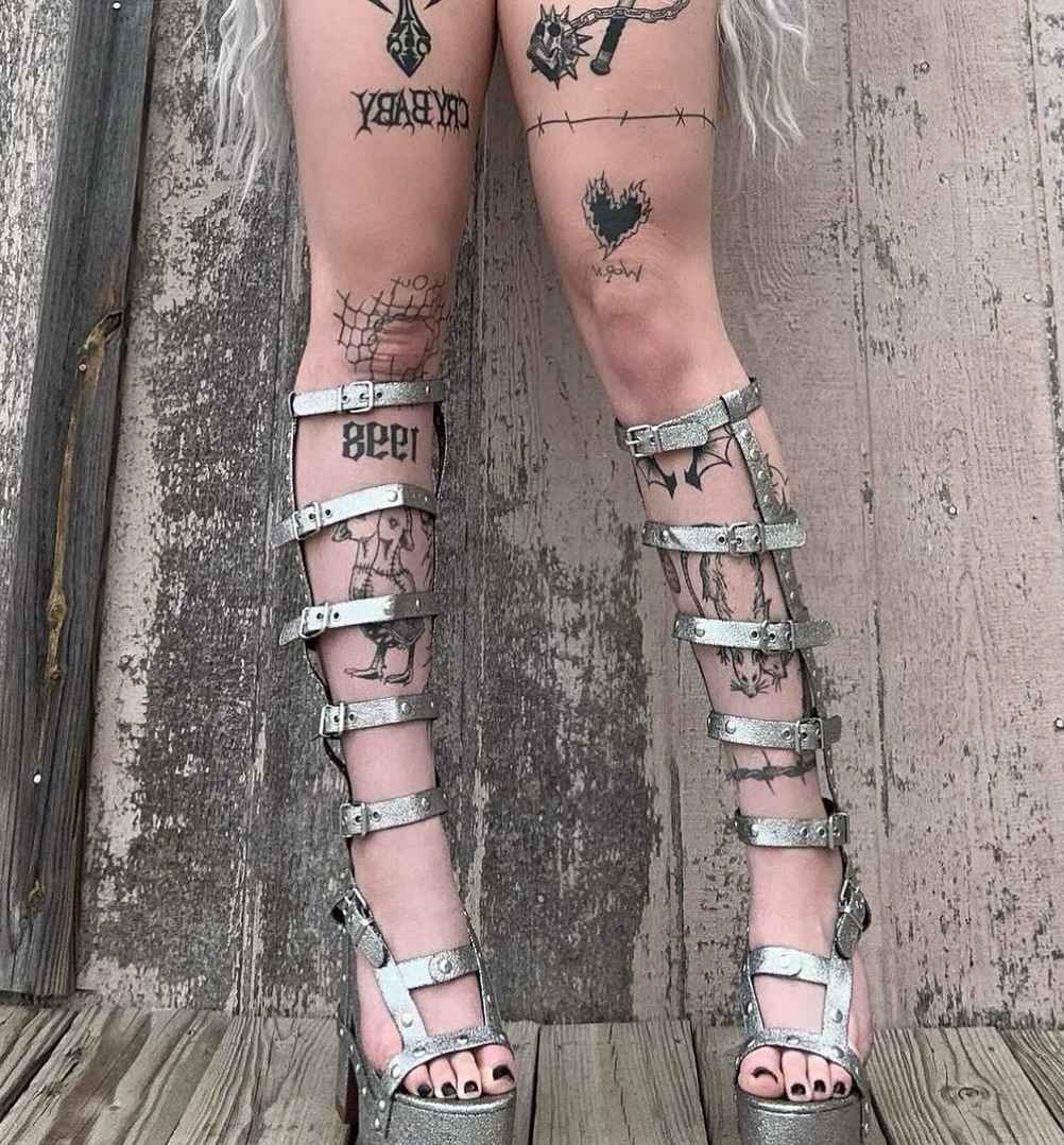 YRUSHOES ⛓️NIGHTCALL HI STUD SILVER⛓️ wornnout...