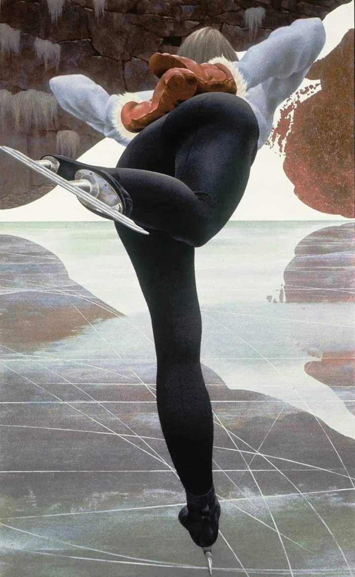 Alex Colville's Skater painting at New York's MoMA