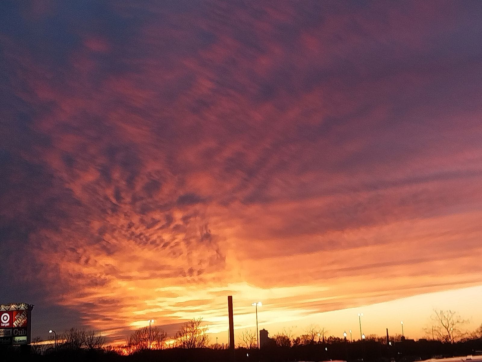 Description of a serene sunset in Minnesota