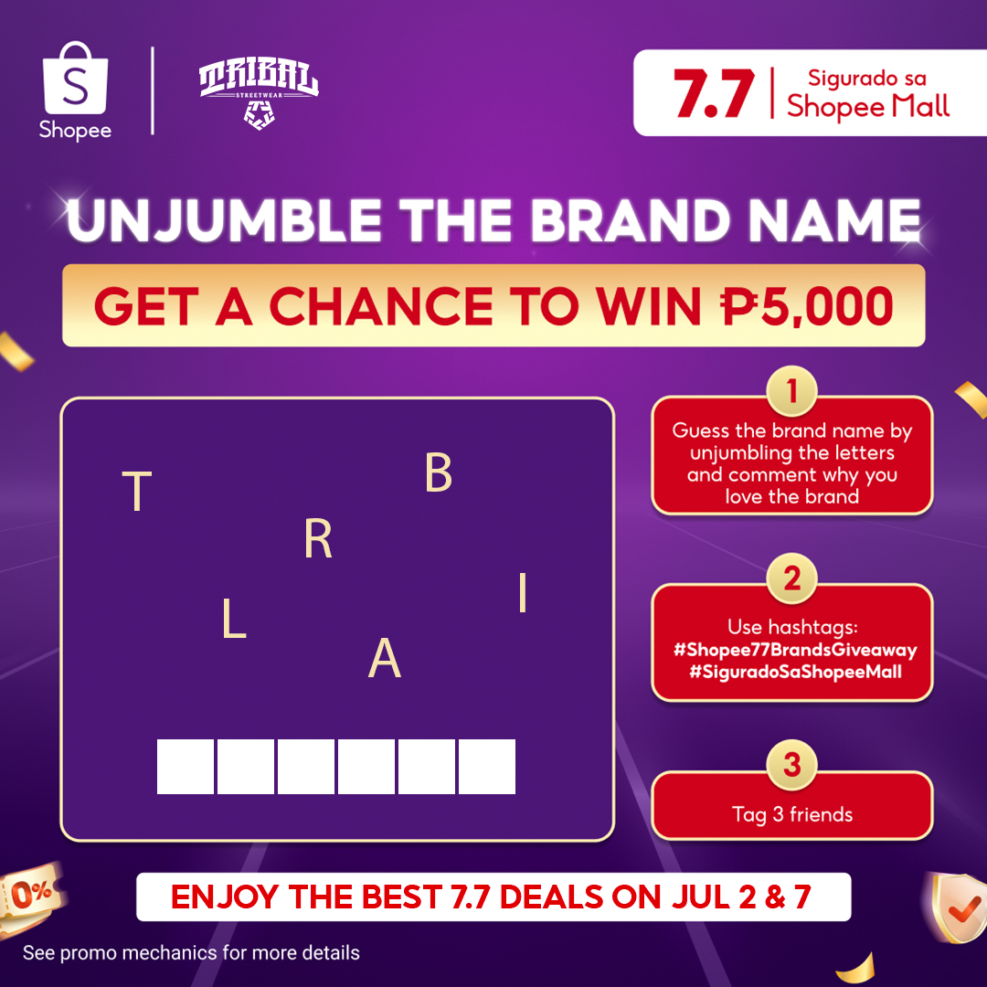 Tribal - Get a chance to WIN ₱5,000 worth of exclusive [Brand] products ...