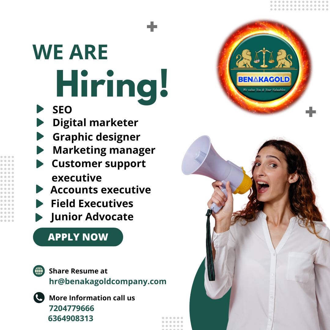 Benaka - 🚀 Benaka Gold Company is Hiring Across South Indian Build your ...