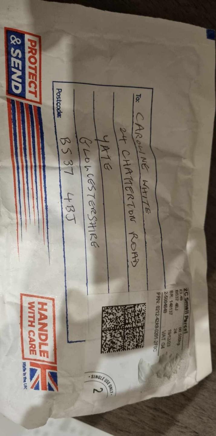 Bike parts sent to wrong address by supplier