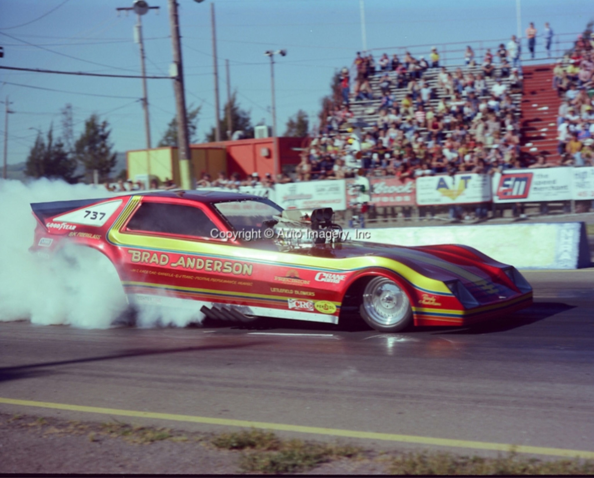 Drag - Brad Anderson on a burnout in 1980 📸 by Richard Shute | Auto ...