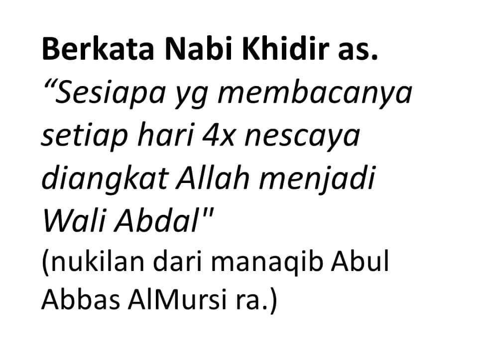 Doa Nabi Khidir A S Makan Sedap Johor Facebook