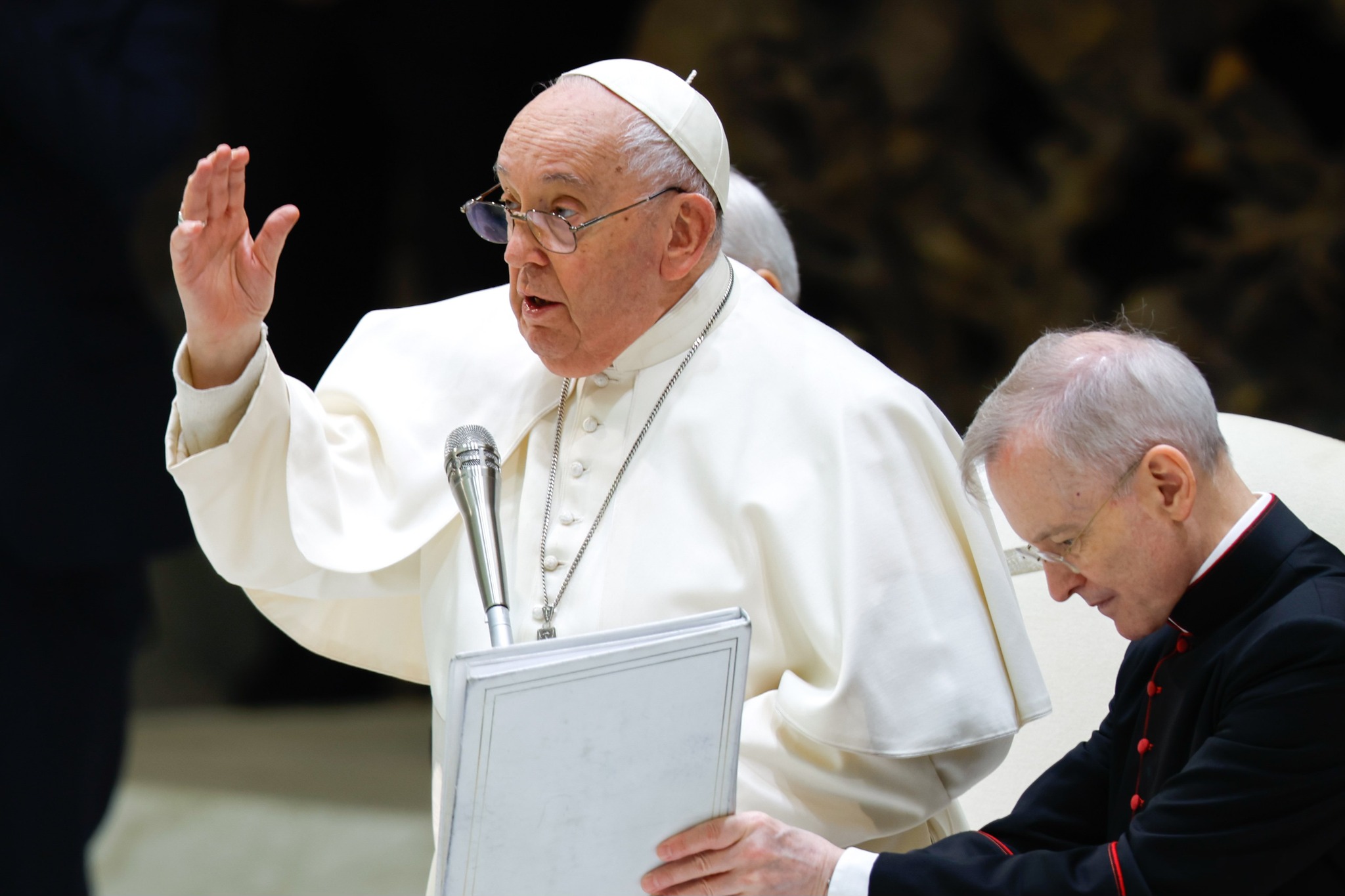 Catholic - At the Vatican's Paul VI Audience Hall, Pope Francis gives ...