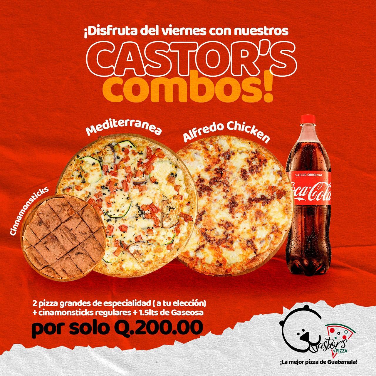 Castor's Pizza GT - ¡Viernes de Castor’s Combos! 🍕🤩 Etiqueta a esas ...
