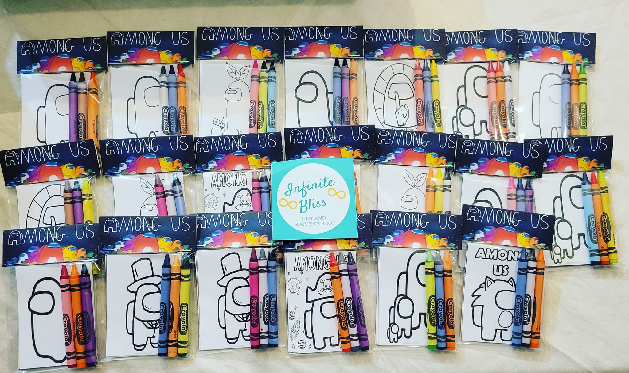 Infinite - Among Us themed mini coloring packets available for your ...