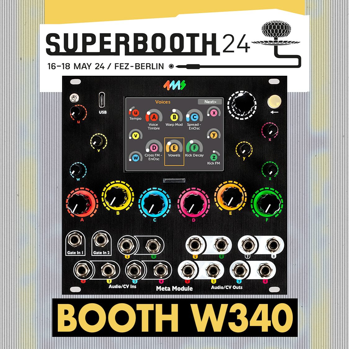 Roamcouch Trevi Hand-Embellished（4ms Spherical Wavetable つなが 