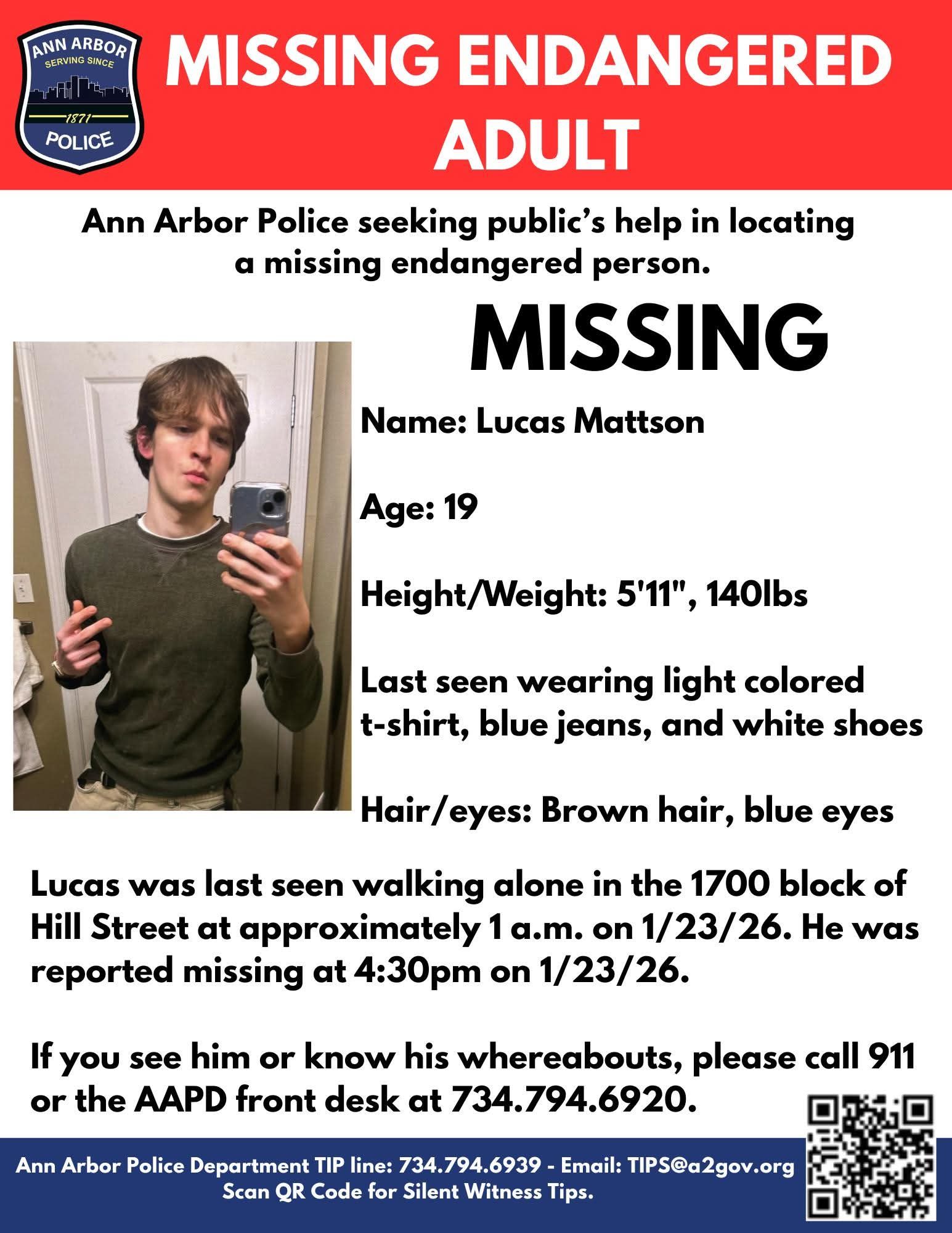 Breaking - MISSING & ENDANGERED Lucas Mattson is missing and considered ...