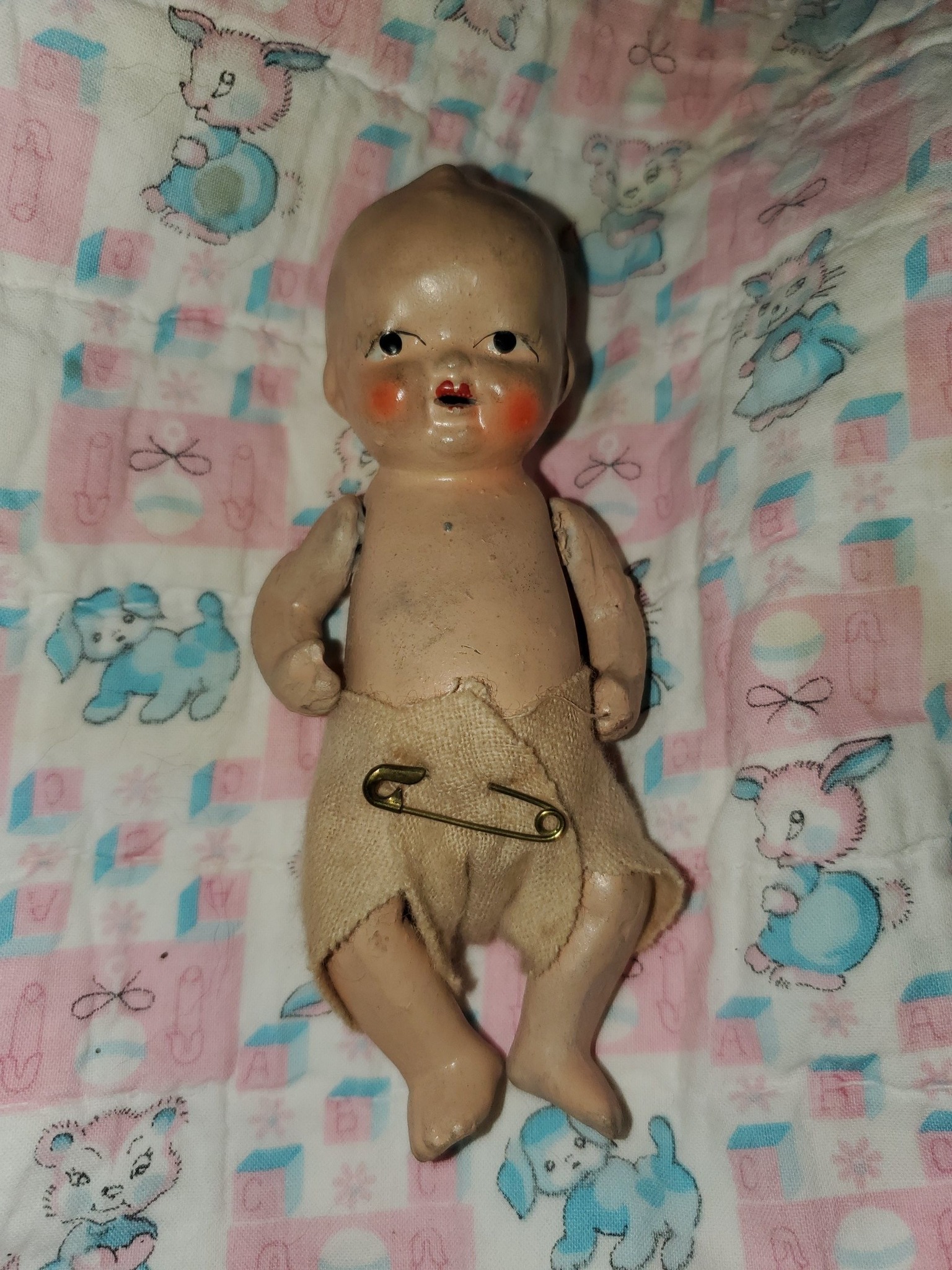 Vintage Japanese bisque baby doll identification display picture 1