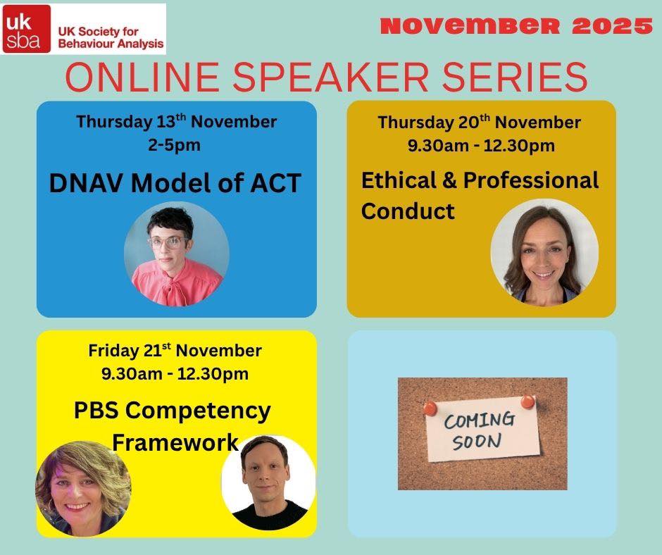 The line up... - UKSBA - UK Society for Behaviour Analysis | Facebook