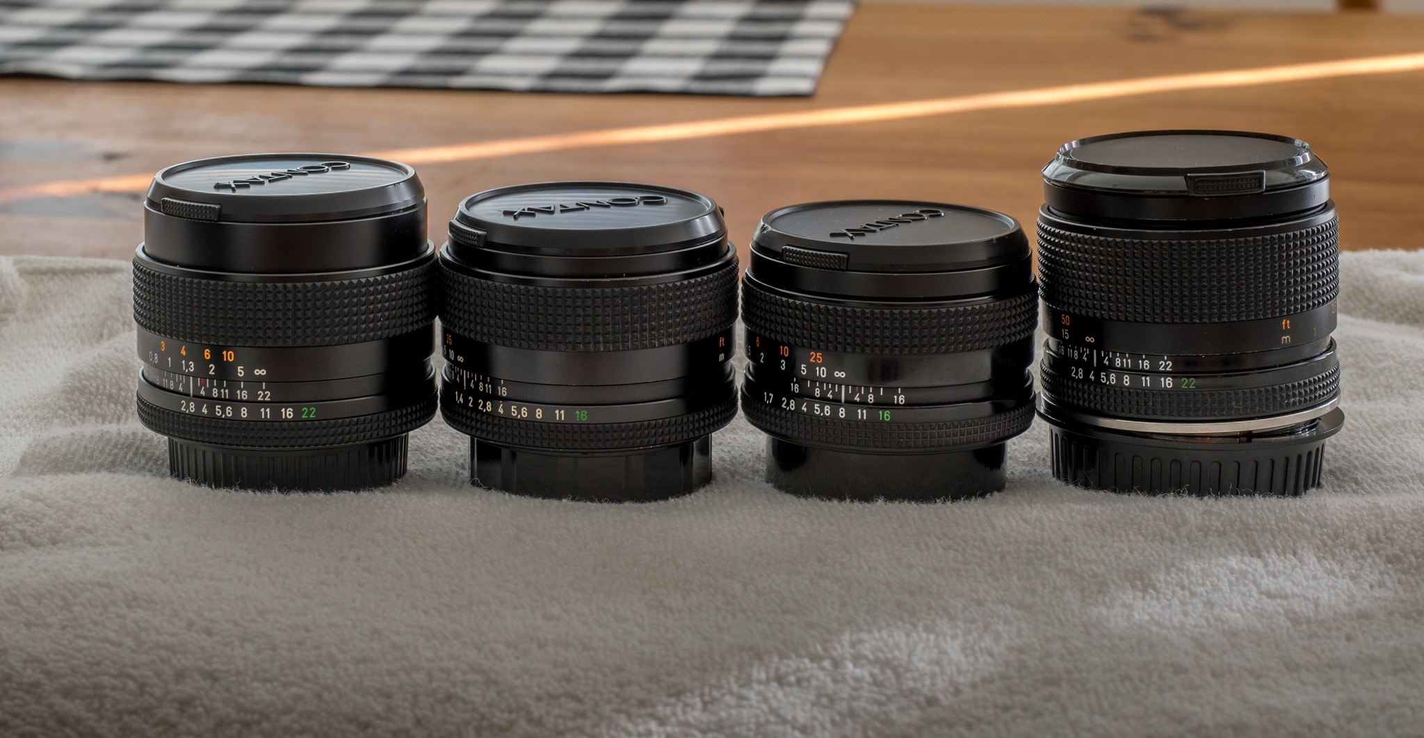 My Carl Zeiss lenses for Kyocera Contax G-series cameras 