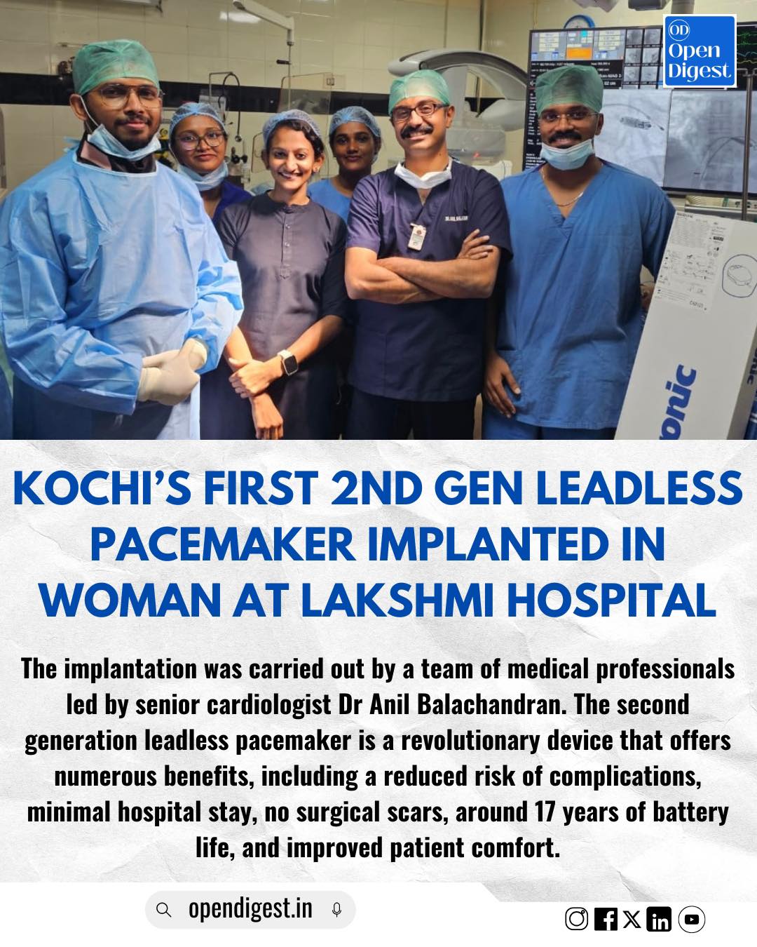 Open - In a first for the healthcare sector in Kochi, a 73-year-old ...