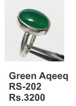 Khalid - Green Aqeeq Stone Ring Rs.3200/- Delivery charges Rs.200/- all ...